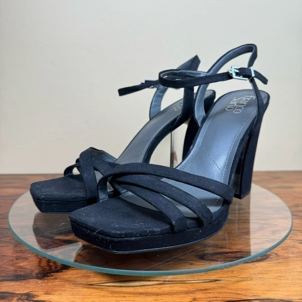 Franco Sarto Damalis Platform Sandal - Black Galaxy - size 10